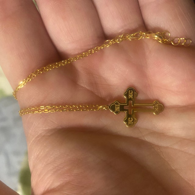ONEFINITY Collana Croce Ortodossa In Argento 925 Con Abalone – Ciondolo Religioso Cristiano Per Uomo E Donna