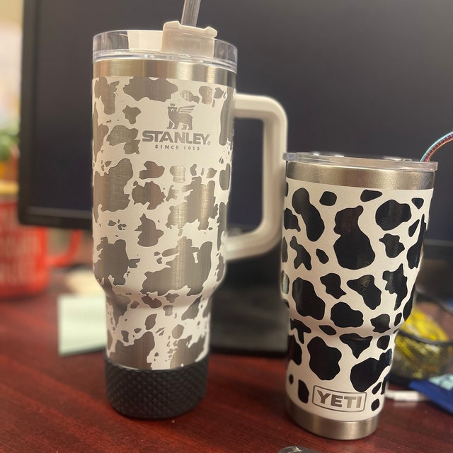 Cow Print Custom Stanley Adventure Quencher 40 oz tumbler – Etch and Ember