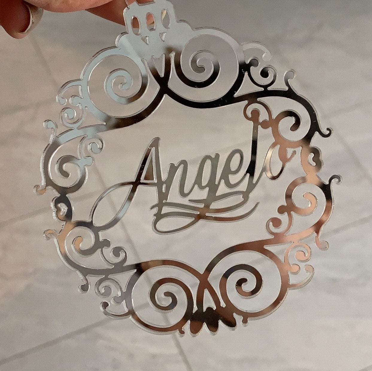 Personalized Christmas name bauble Custom ornament Tree decorations Gold mirror acrylic baubles Hanging home decor Personalised gift for her