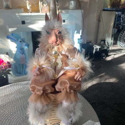 White Rabbit Art Doll Wonderland Doll Rabbit Doll Wonderland Hand ...