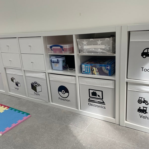 Toy Storage Decals | Toy Box Labels | Self-adhesive Personalised Decals ...