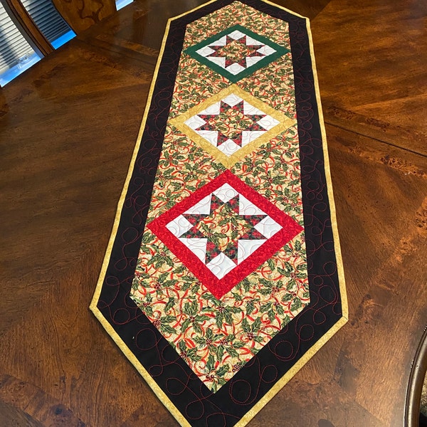 Happy Holiday Table Runner Pattern PDF #430e - Etsy
