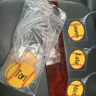 Softball Bag Tags, Softball Gifts, Softball Team Bag Tags, Softball ...