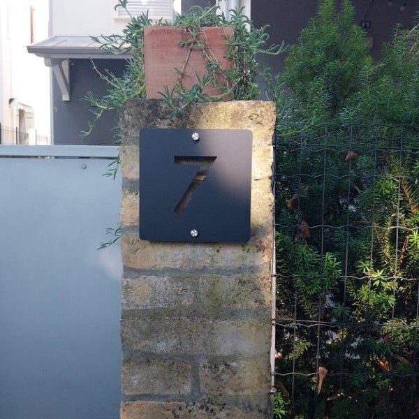 Customized Personalized House Number Plaque Modern Acrylic Laser Cut 3D Home Number Address Plaque With Street Name (Black Silver