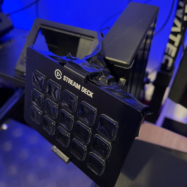 Sim Racing Stream Deck MK1 MK2 Mount: 2-axis Adjustable Sim Rig Cockpit ...