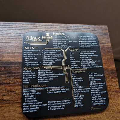 Python Cheat Sheet Coaster Premium Circuit Board Coaster for Geeks ...