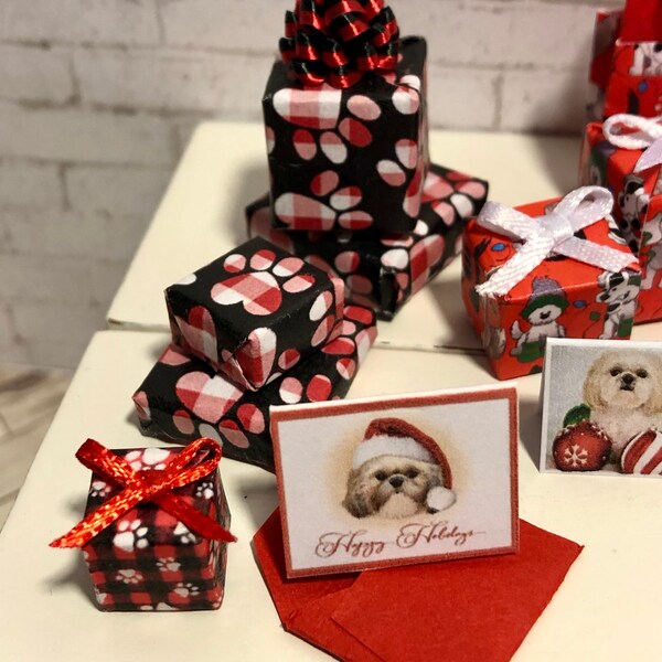 Miniature Wrapped Dollhouse Presents/gifts With Bows (set of 5) - Etsy