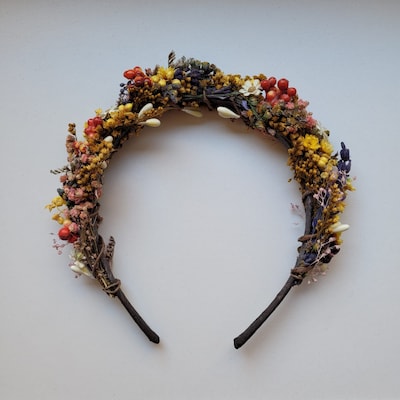 dried flower headpiece