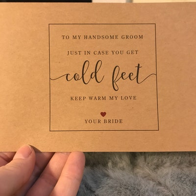 Just in Case You Get Cold Feet Label,gift for Groom,gift From Bride ...