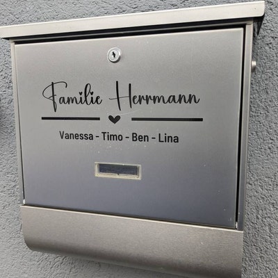 Hausnummer Familie Name Nachname Straßenname Selbstklebend Folie Aufkleber Für Briefkasten Haustür Glasdekor Namensschild Schwarz Weiß 14 Farben Personalisierbar
