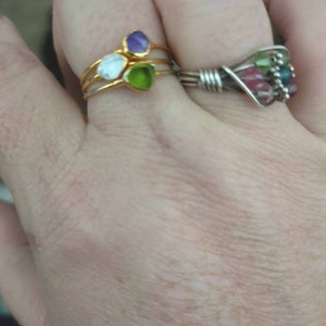 Customer photo from rebsanna, Dainty Raw Amethyst Ring in Rose Gold