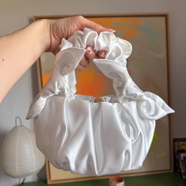 Eli Deco Clutch Bag in Beige