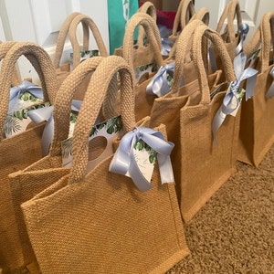 20 Small Jute Burlap Bags, Wedding Welcome Bag, Gift Bag, Jute Bag ...