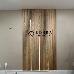 Custom Laser Cut Business Logo Sign: Wood or Acrylic Wall Art