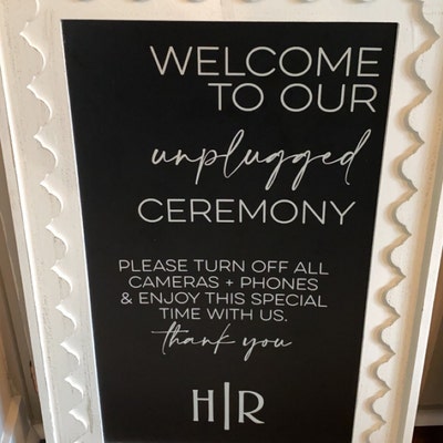Printable Unplugged Ceremony Wedding Sign Minimalist // Digital PDF ...