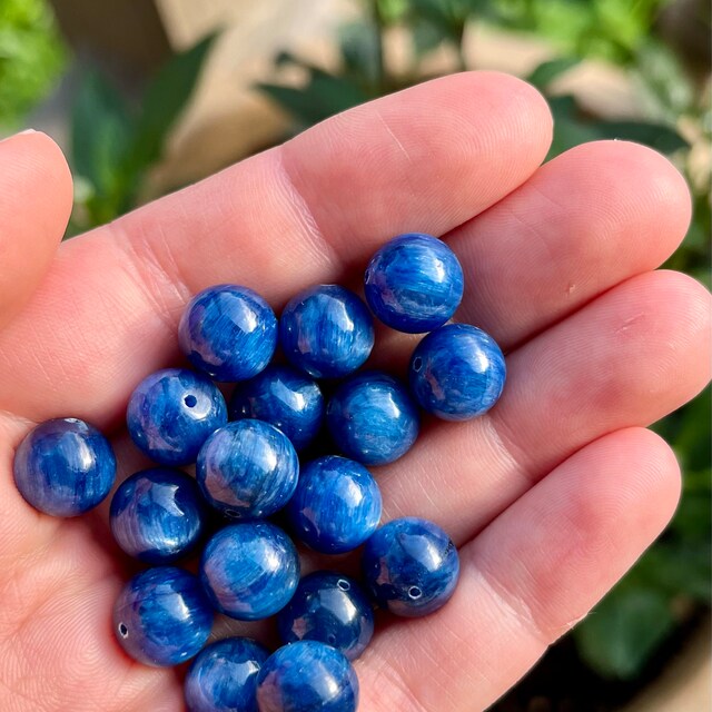 AAA 天然カイヤナイト。 4 mm 6 mm 8 mm 10 mm 12 mm ラウンド カイヤ