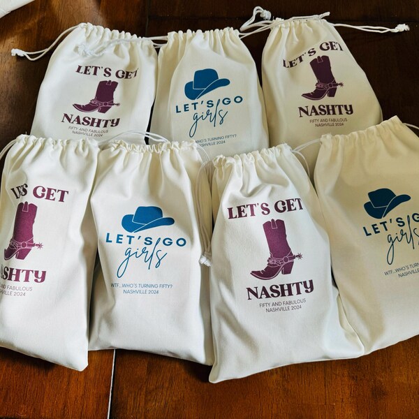 Let's Get Nashty Tote Bag, Nashville Bachelorette Party Tote Bag main image 0
