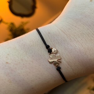 Buy Lucky Clover Bracelet With Initial 4 Leaf Clover Silk Cord Online in  India 