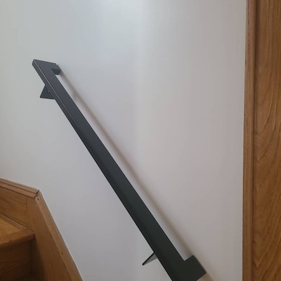 Urban Contemporary Aluminum Complete Handrail Grab Bar Set Brackets Included 15 Foot Handrail Black Bronze Powder Coated Finish