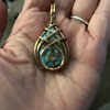 Abalone Shell Gemstone 925 Sterling Silver beautiful Handmade Pendant SR5901