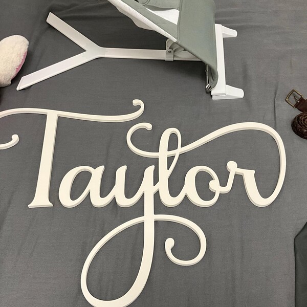 Generic Personalized Wooden Name Wall Sign For Nursery, Soft