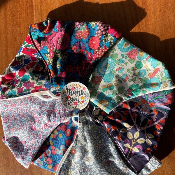 Liberty of London Fabric Keychain Key Fob Wristlet | Colorful Leather ...