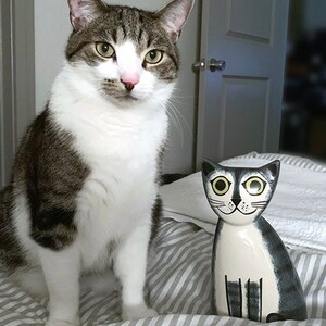 Handmade Ceramic Cat Money Box, Retro Hannah Turner Design - Etsy