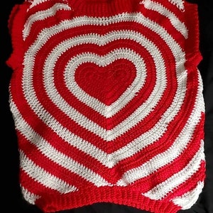 【GRAVER】24FW★ Bear Red Heart Knit Vest Heart Vest | PATTERN - Etsy