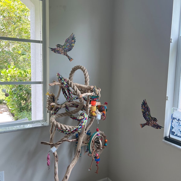 Birds and Tree Branch Wall Decal Set, Floral Harvest Pattern - Etsy
