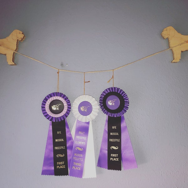 Dog Show Ribbon Display Wood Wall Hanging Any Breed - Etsy
