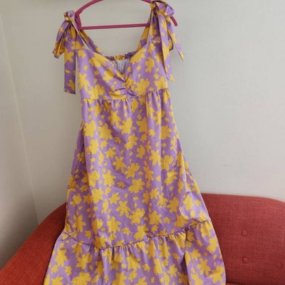 Violette Cami Tie Straps Maxi Dress Digital Pattern // UK 4-24, US 0-20 ...