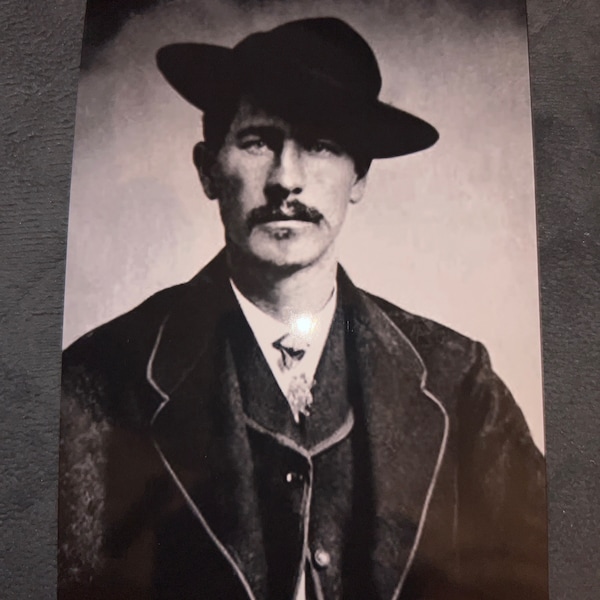 1870 Wyatt Earp Portrait PHOTO Gunfighter Wild West Marshal Sheriff ...