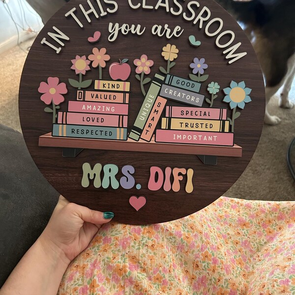 Personalized Teacher Door Sign, Composition Notebook Classroom ...