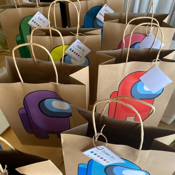 AMONG US Party Favor Bag Printables, Among Us Birthday Party Goodie Bag ...