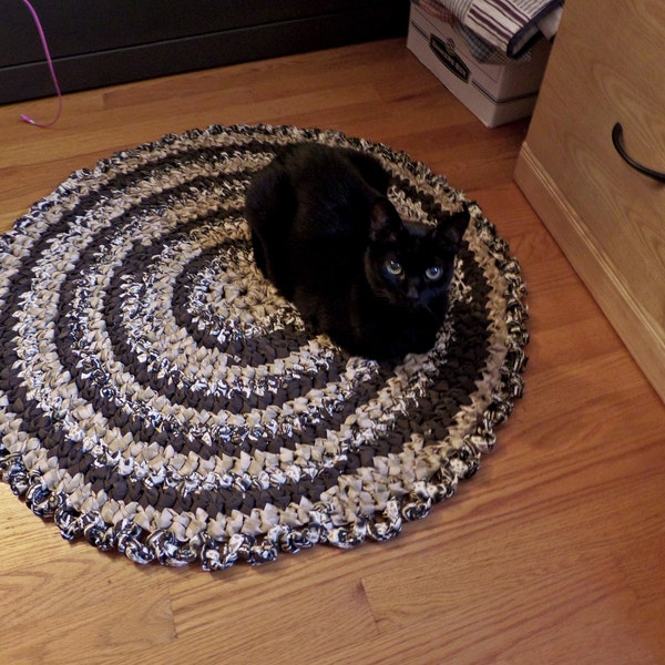 Rag Rug, Multi-colored Rag Rug, 28.5