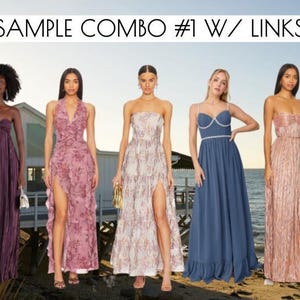 Customized Mismatched Bridesmaids Dresses / Bridal Party Template - Etsy
