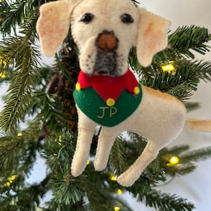 Custom Dog Ornament, Personalized Dog Ornament, Felt Dog Ornament, Dog Christmas Ornament, Dog Christmas Gift, Dog Memorial Ornament