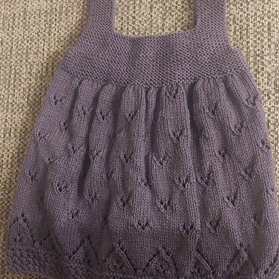 PDF Knitting Pattern Baby Girls Eyelet Pinafore Dress birth-24mths ...