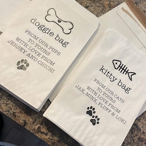 Doggie Favor Bags, Wedding Favor Doggie Bag, Doggie Bag, Dog Bag ...