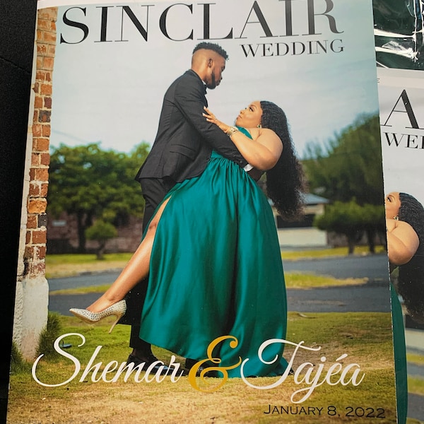Template Wedding Magazine Program Custom Wedding Magazine edit YOUR
