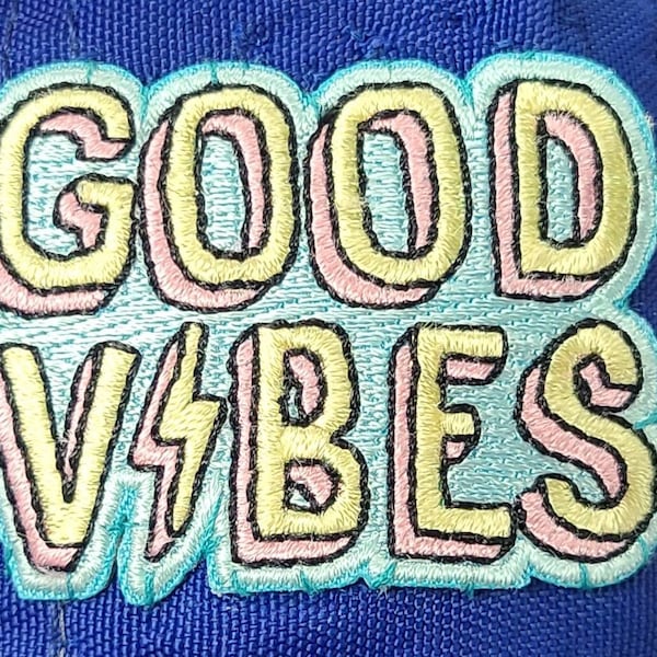 Good Vibes Patch - Iron On, Embroidered Applique – Chill - Summer - Etsy