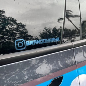 Buy Follow Us Me INSTAGRAM Custom Vinyl Decal Personalized Text Vinyl  Sticker Wall Decals Car Window Laptop Social Marketing IG Influencer Online  in India 