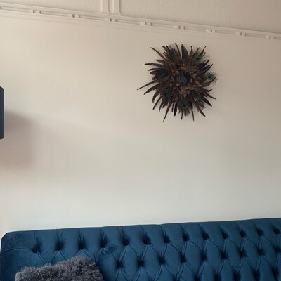 Pheasant Feather Wreath/wall Decor - Etsy
