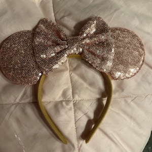 Rose Gold Mouse Ears One Size Mouse Ears Mouse Headband Party Ears Rose ...