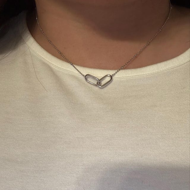Linked Pendant Necklace by Caitlyn Minimalist • Infinity