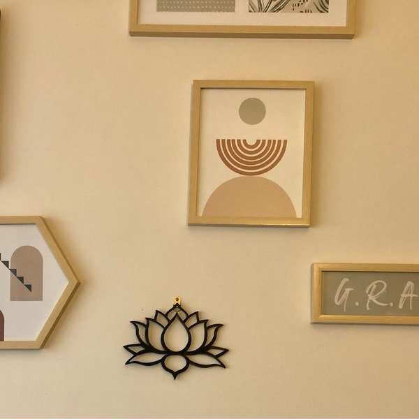 3D Printed Lotus Flower Wall Art | Modern Nature Decor - Etsy