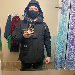 Cyberpunk Techwear Jacket Men Black 