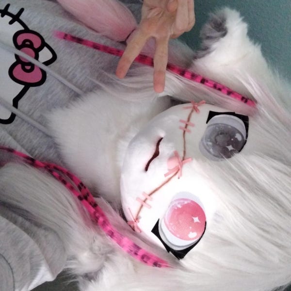 KoGing Kig Head Fursuit Hoofd Materiaal Pakket Kit, Fursuit Masker Materiaal Tas Set Kigurumi Masker Anime Benodigdheden (met Base Schedel