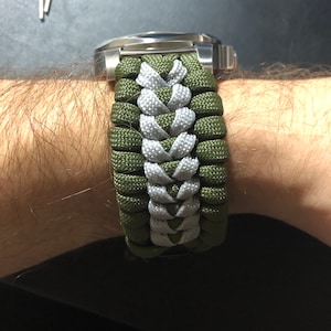 Universal Fit Premium Paracord Watch Band 550 Paracord Two Paracord ...