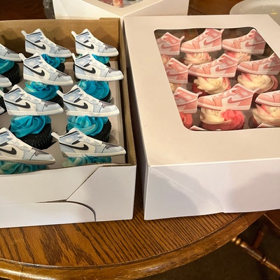 Sneaker Reveal Cupcake Toppers print & Cutout - Etsy